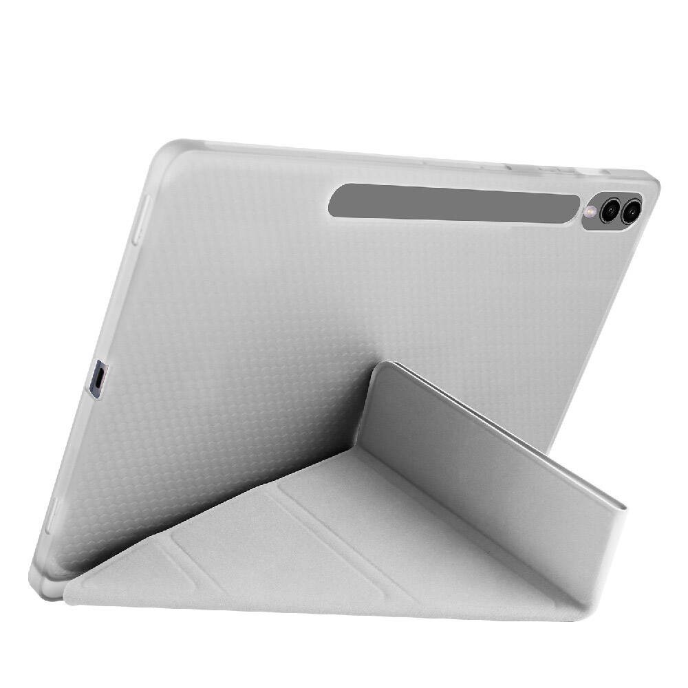 Galaxy Tab S9 FE Plus  Zore Tri Folding Kalem Bölmeli Standlı