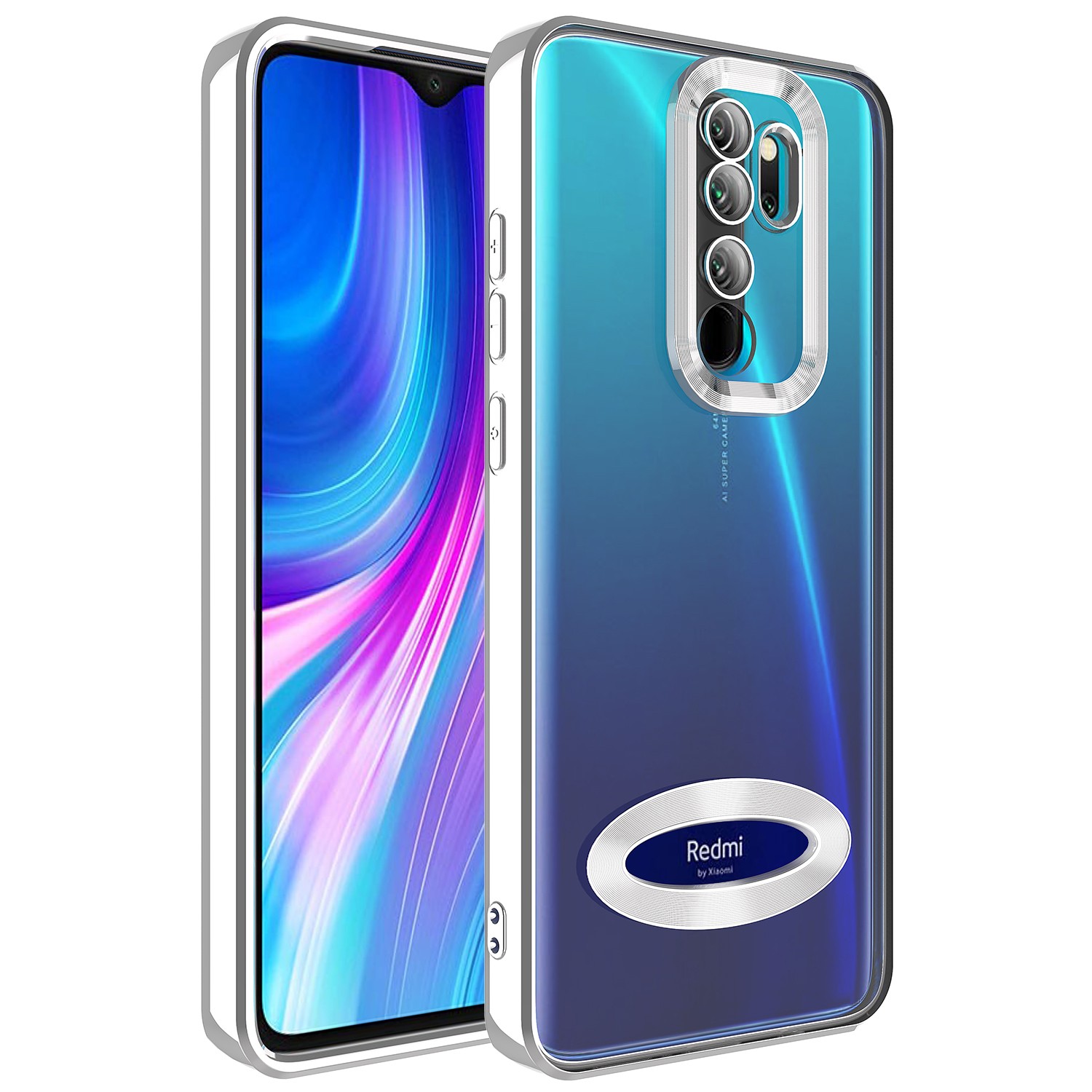 Xiaomi Redmi Note 8 Pro Kamera Korumalı Logo Gösteren Zore Omega Kılıf