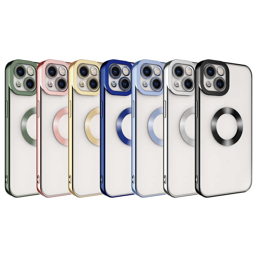iPhone 14 Kamera Korumalı Logo Gösteren Zore Omega Kılıf
