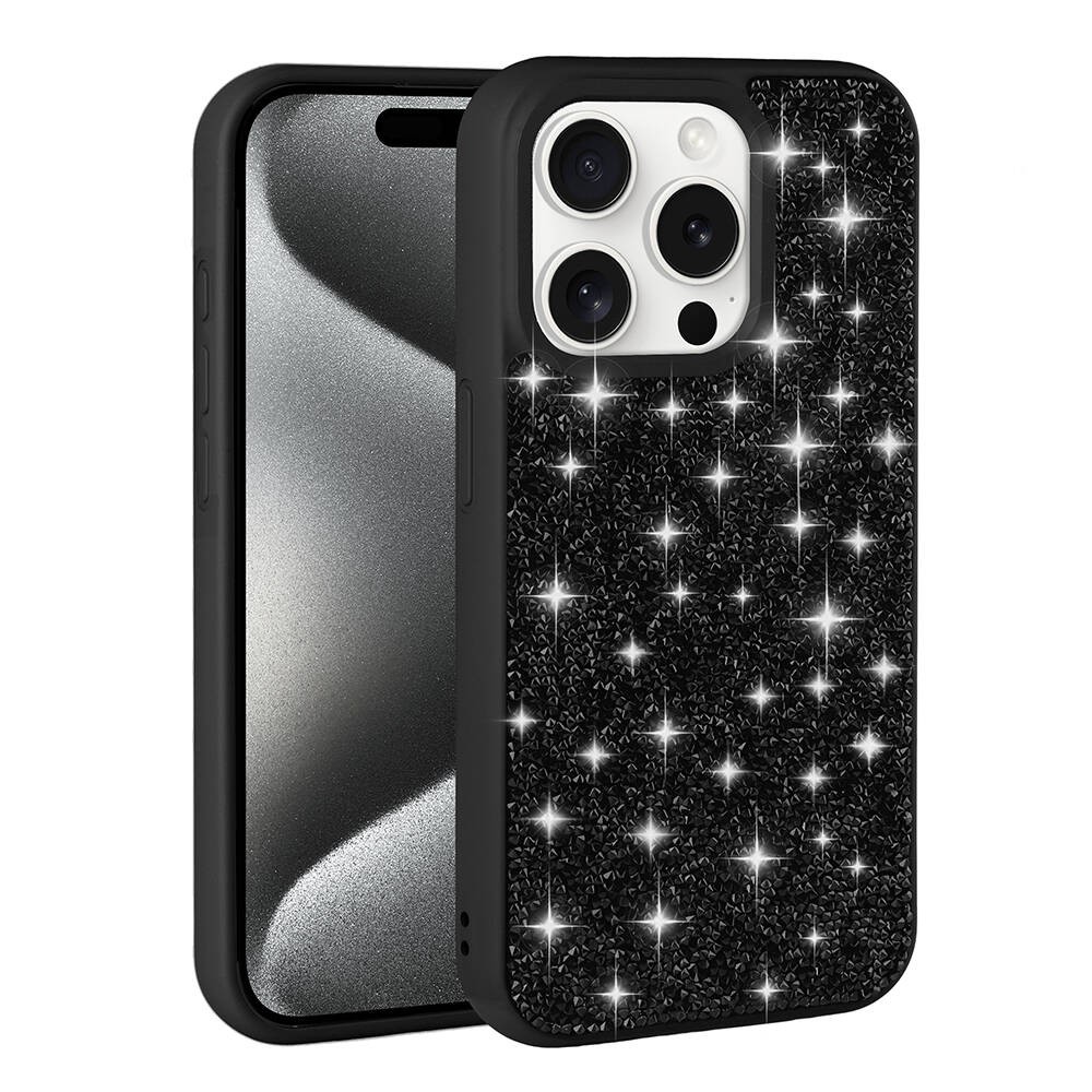 iPhone 15 Pro Parlak Taşlı Tasarım Zore Pırlanta