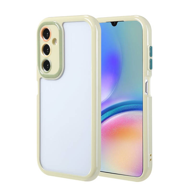 Galaxy A32 4G Case Camera Protected Zore Vitamin Cover with Colored Edge and Frame Design