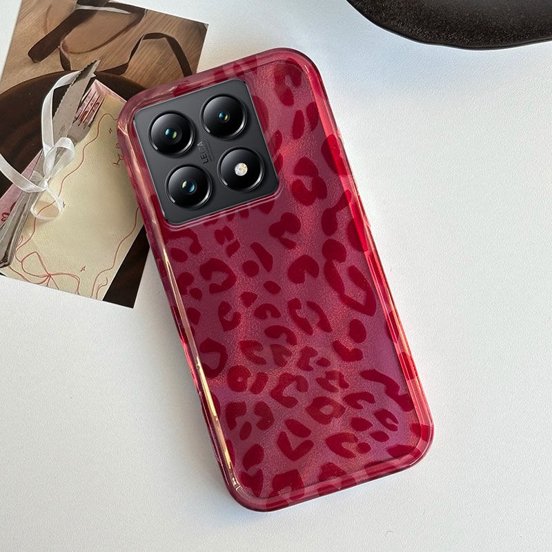 Xiaomi Mi 14T Pro Uyumlu Leopar Desenli Zebana Luxe Silikon Kılıf