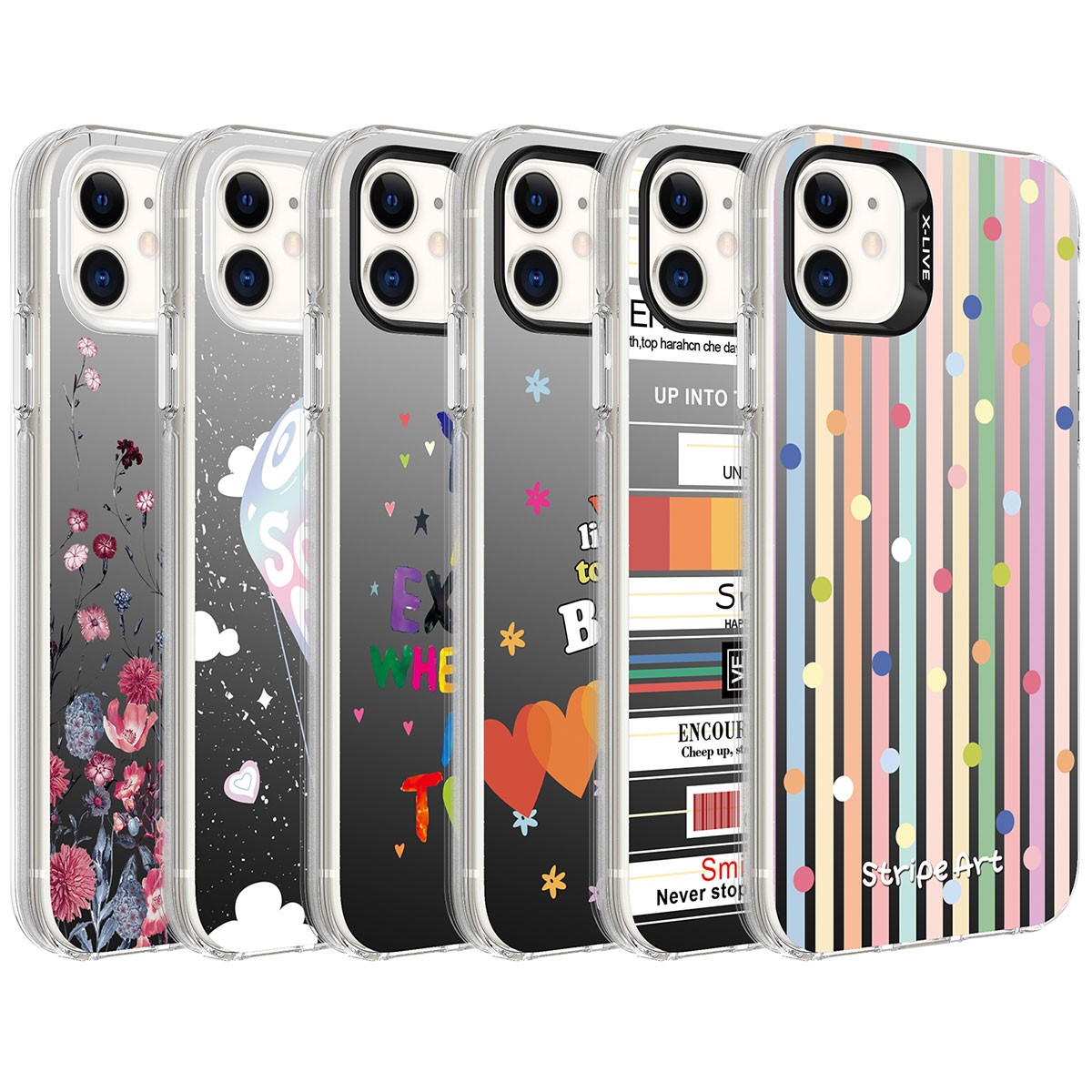 iPhone 11 Compatible Patterned Rona Silver Hard Case