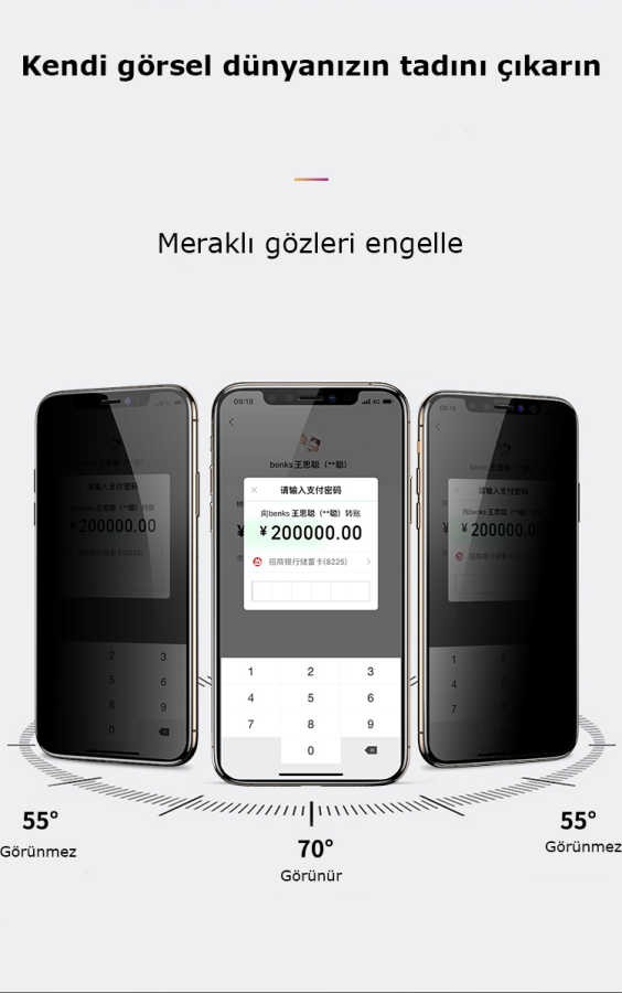 iPhone 14 Pro Zore Kor Privacy Cam Ekran Koruyucu