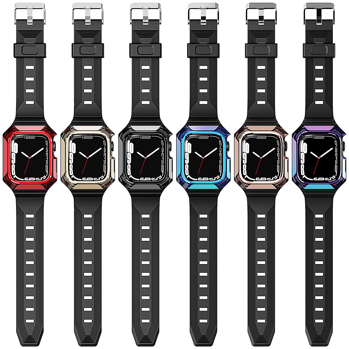 Watch 42mm Zore KRD-88 Sert PC Kasa Koruyuculu Silikon Kordon