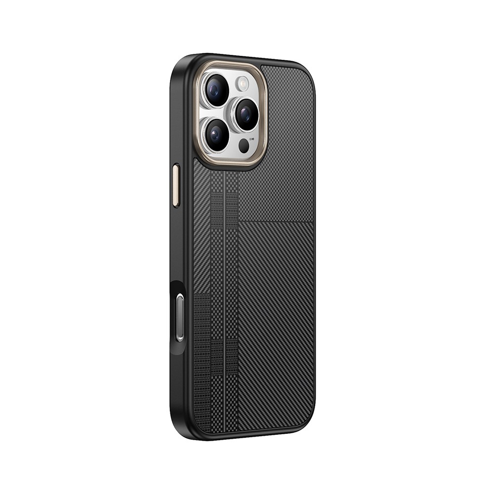 Apple iPhone 16 Pro Max Kılıf M-safe Şarj Özellikli Karbon Fiber Görünümlü Zore Antina Kapak