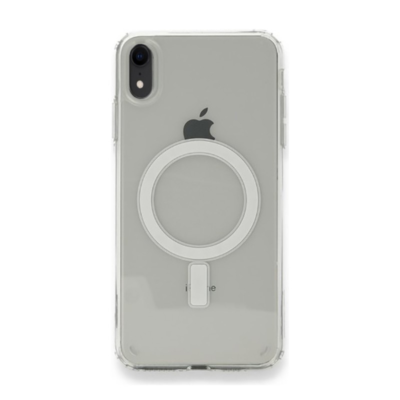 iPhone XR 6.1 Magsafe Şarj Özellikli Şeffaf Sert PC Zore Embos