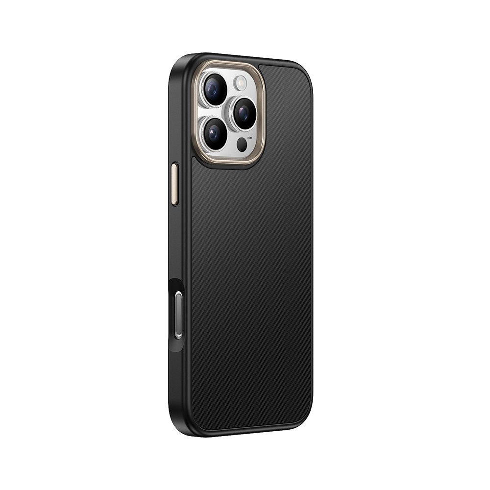 Apple iPhone 16 Pro Max Kılıf M-safe Şarj Özellikli Karbon Fiber Görünümlü Zore Antina Kapak