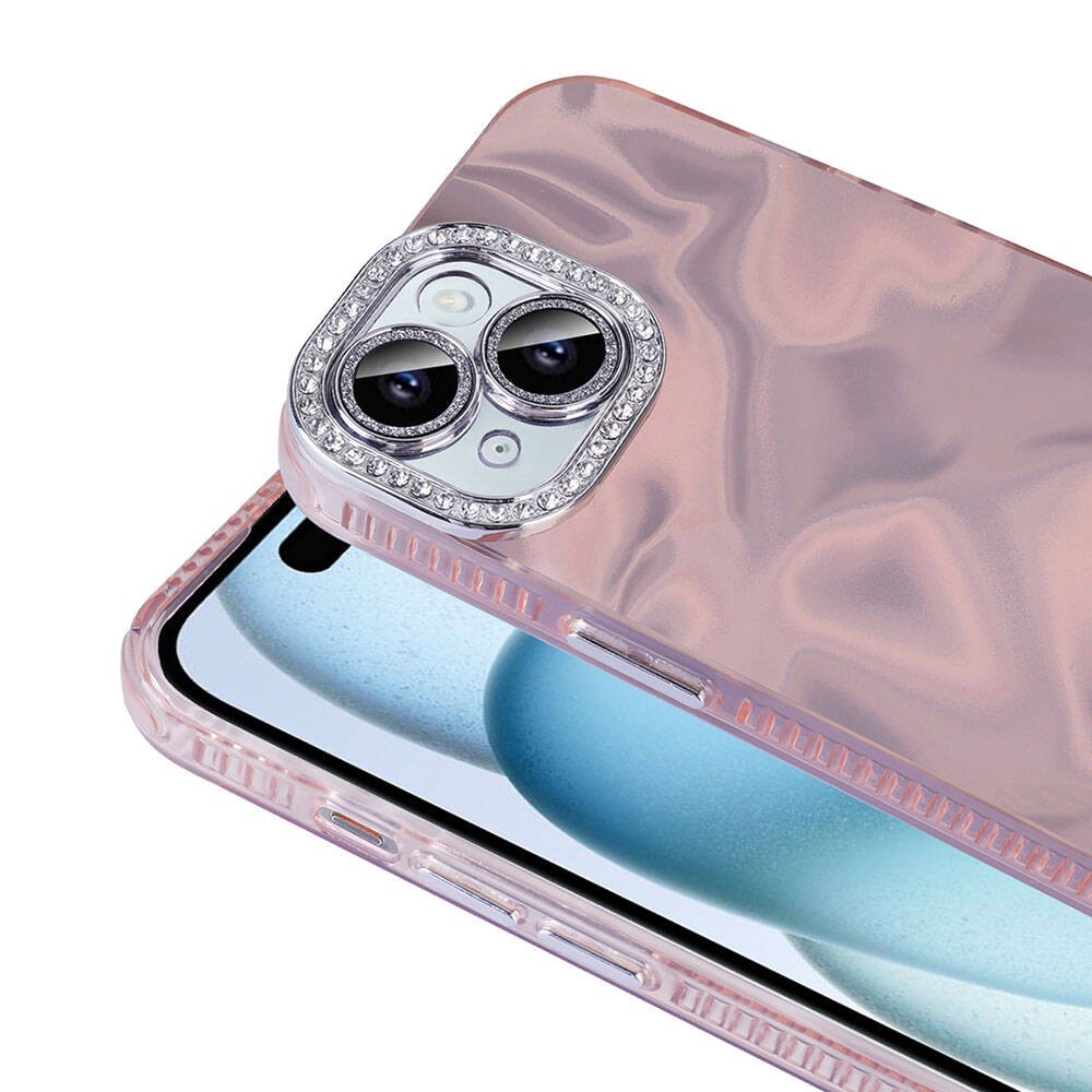 iPhone 14 Airbagli Parlak Taş Detay Tasarımlı Zore Esila