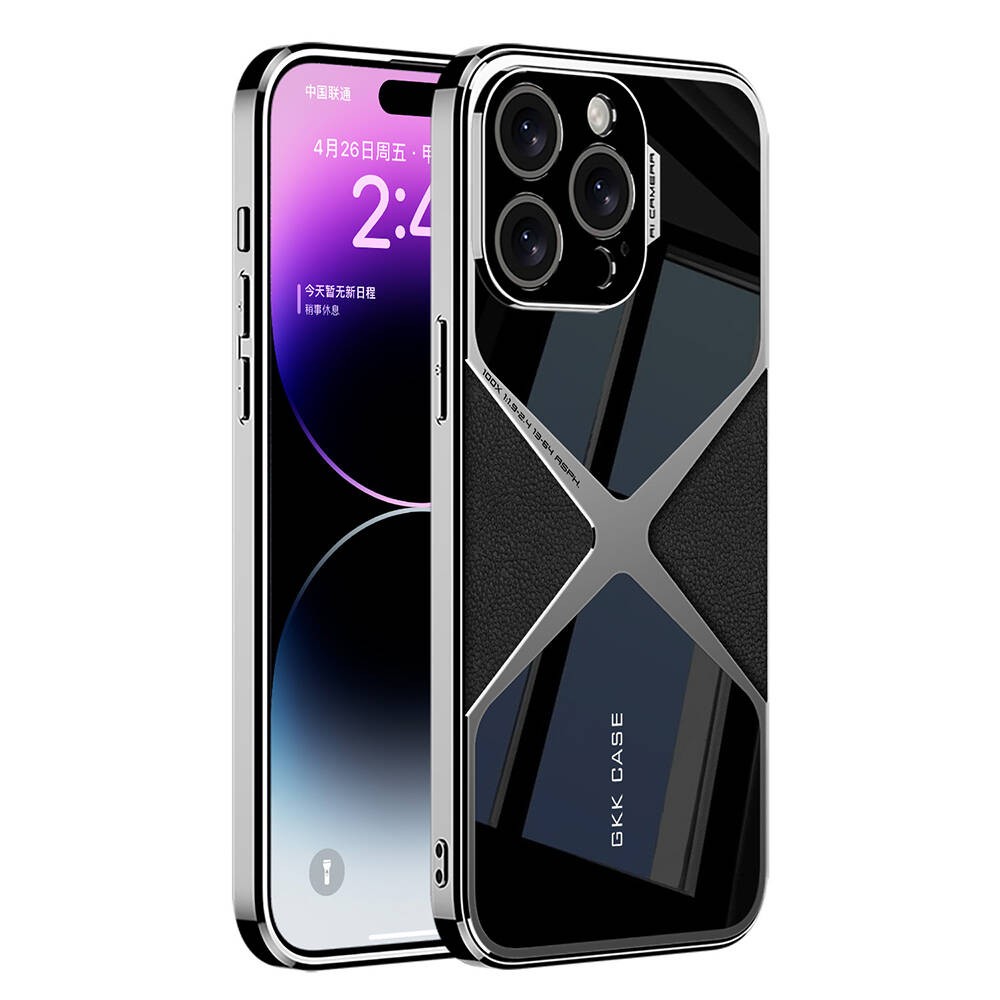 iPhone 14 Pro Ultra İnce Kamera Korumalı PC + Deri Arka Yüzey Zore X-Pro