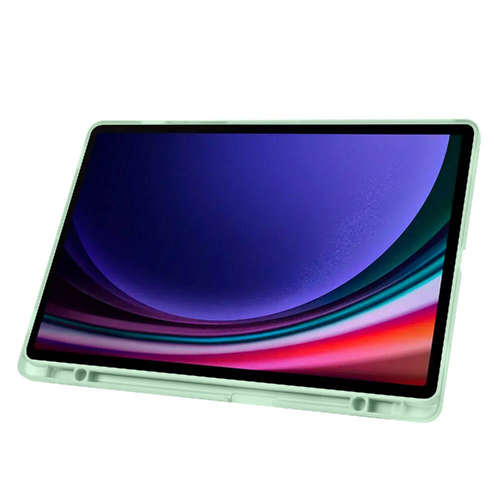 Galaxy Tab S9 FE Plus  Zore Tri Folding Kalem Bölmeli Standlı