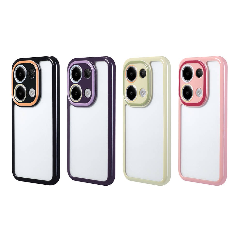 Xiaomi Redmi Note 13 Pro 4G Kamera Korumalı Renkli Kenar ve Çerçeve Tasarımlı Zore Vitamin Kılıf