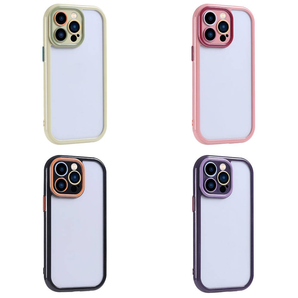 iPhone 15 Pro Max Kamera Korumalı Renkli Kenar ve Çerçeve Tasarımlı Zore Vitamin Kılıf