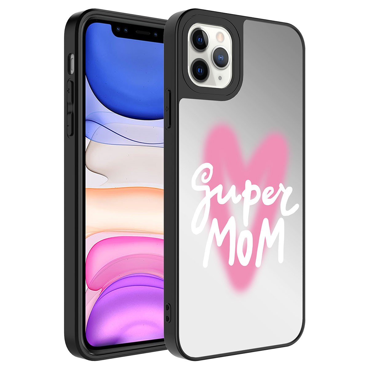 iPhone 11 Pro Max Aynalı Desenli Kamera Korumalı Parlak Zore Mirror Kapak