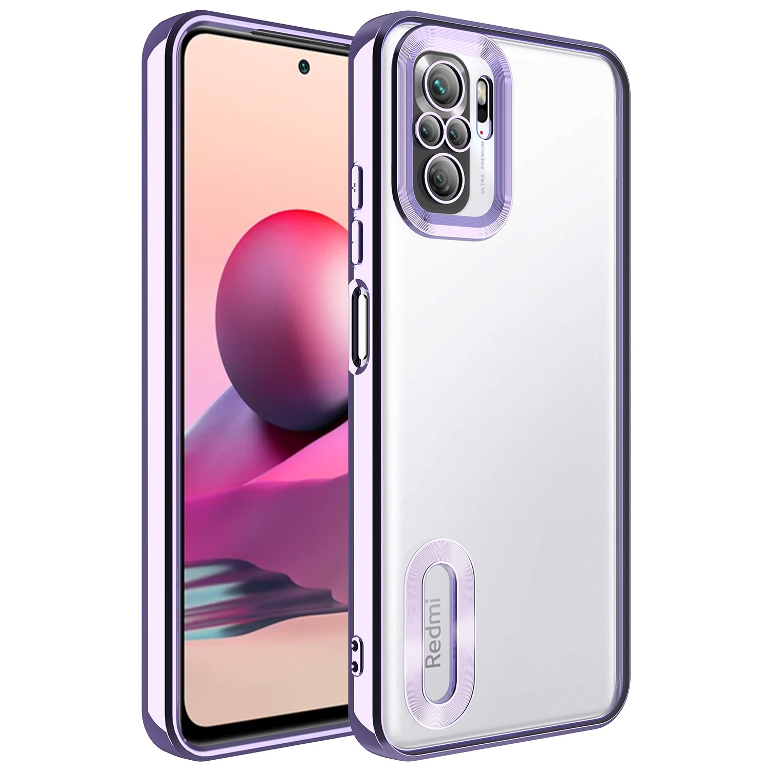 Xiaomi Redmi Note 10 Kamera Korumalı Logo Gösteren Zore Omega Kılıf