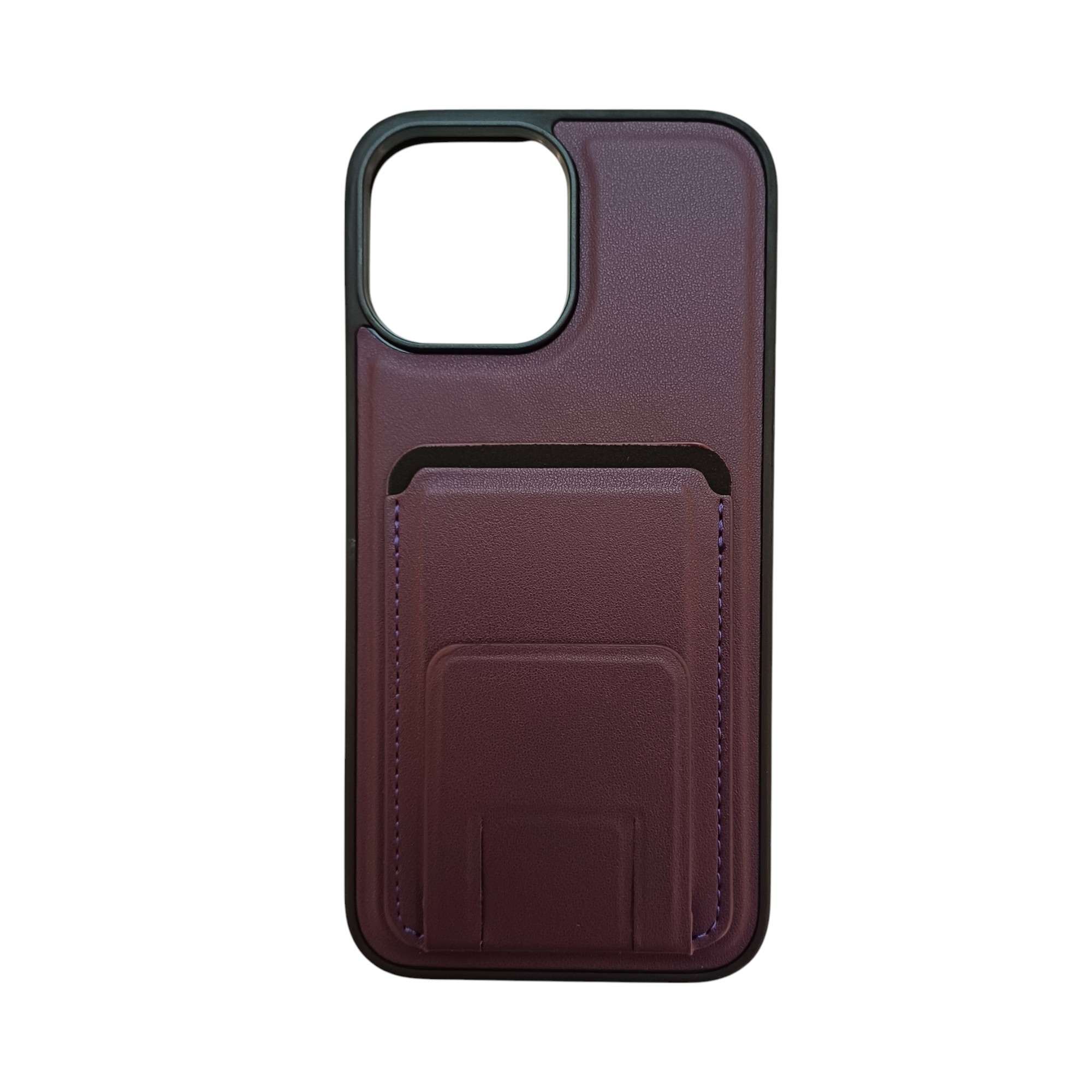 iPhone 12/12 Pro Uyumlu Kartlıklı Stand Özellikli Snx Pu Deri Kılıf