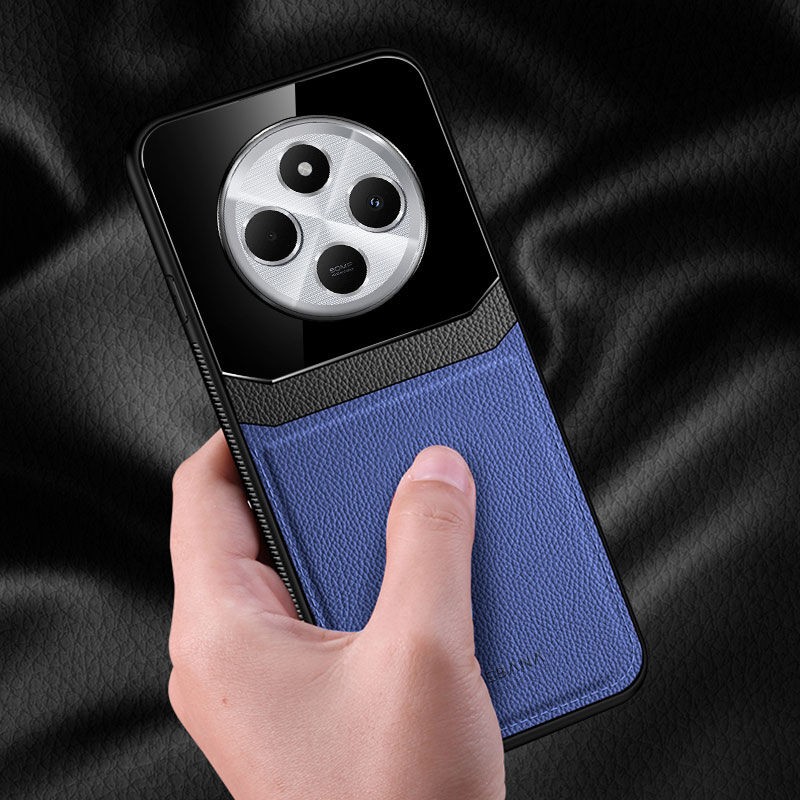Xiaomi Redmi 14C Uyumlu Zebana Lens Pu Deri Kılıf