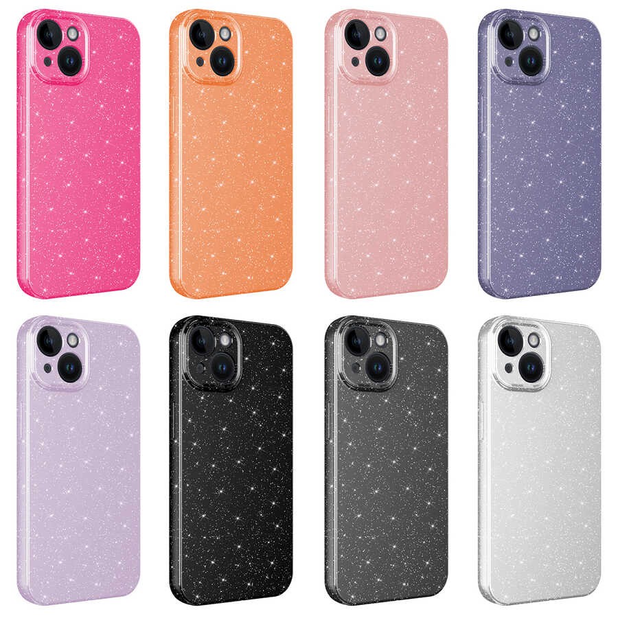 iPhone 13 Kamera Korumalı Simli Lüks Zore Koton Kılıf
