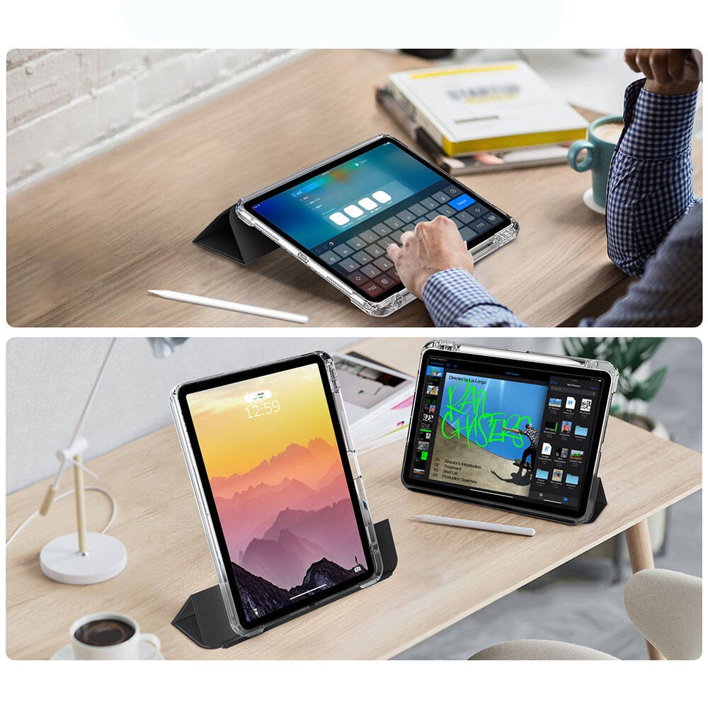 iPad Pro 11 2024 Kılıf Magnetik Ayrılabilen Airbagli Zore Sliding Tablet Kılıfı