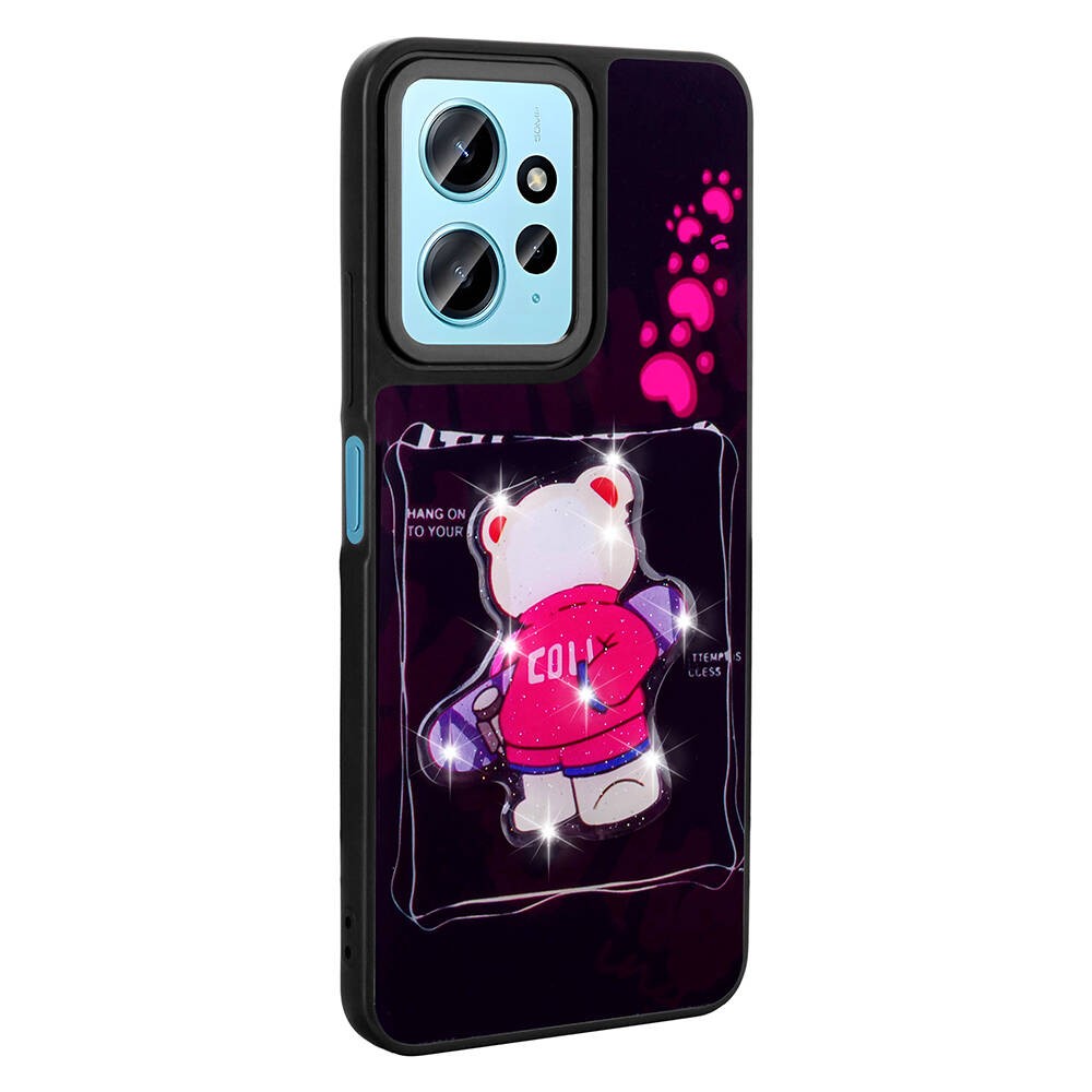 Xiaomi Redmi Note 12 4G Parlayan Kabartmalı İkonik Figürlü Zore Amas Silikon Kılıf