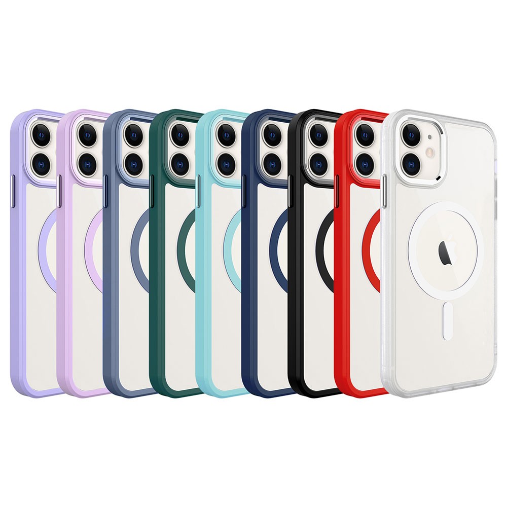 iPhone 11 Kılıf Wireless Şarj Özellikli Zore Krom Magsafe Silikon Kılıf