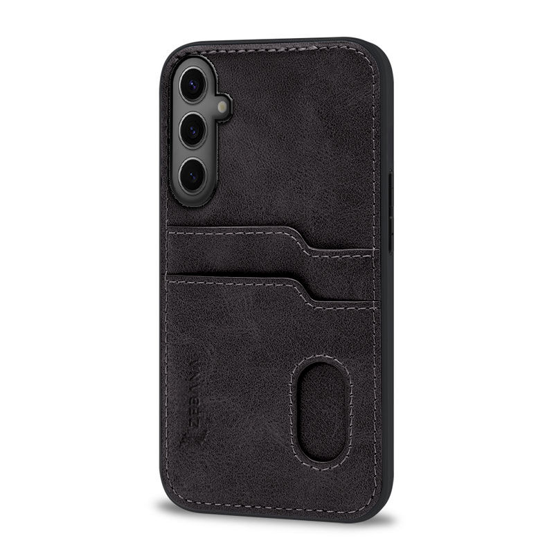 Samsung Galaxy S25 FE Uyumlu Zebana Kartlıklı Pu Deri Kılıf