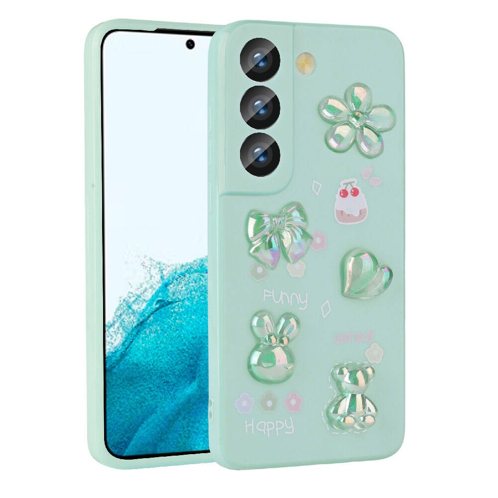 Galaxy S21 FE Kabartma Figürlü Parlak Zore Toys Silikon Kılıf