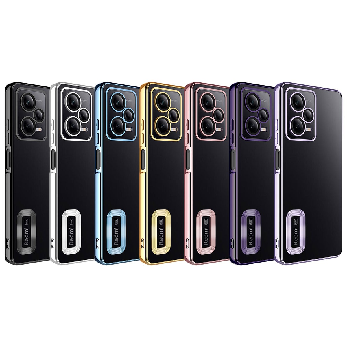 Xiaomi Redmi Note 12 Pro 5G Kamera Korumalı Logo Gösteren Zore Omega Kılıf