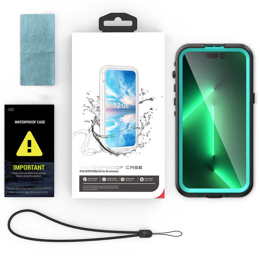 iPhone 14 Pro Max Uyumlu 1-1 Su Geçirmez Kılıf