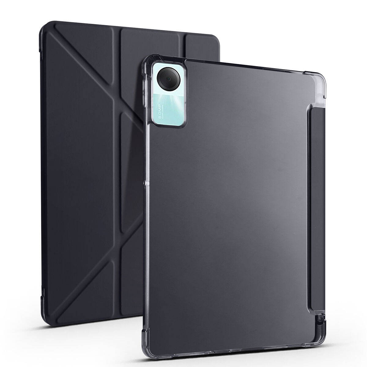 Xiaomi Redmi Pad SE  Zore Tri Folding Kalem Bölmeli Standlı