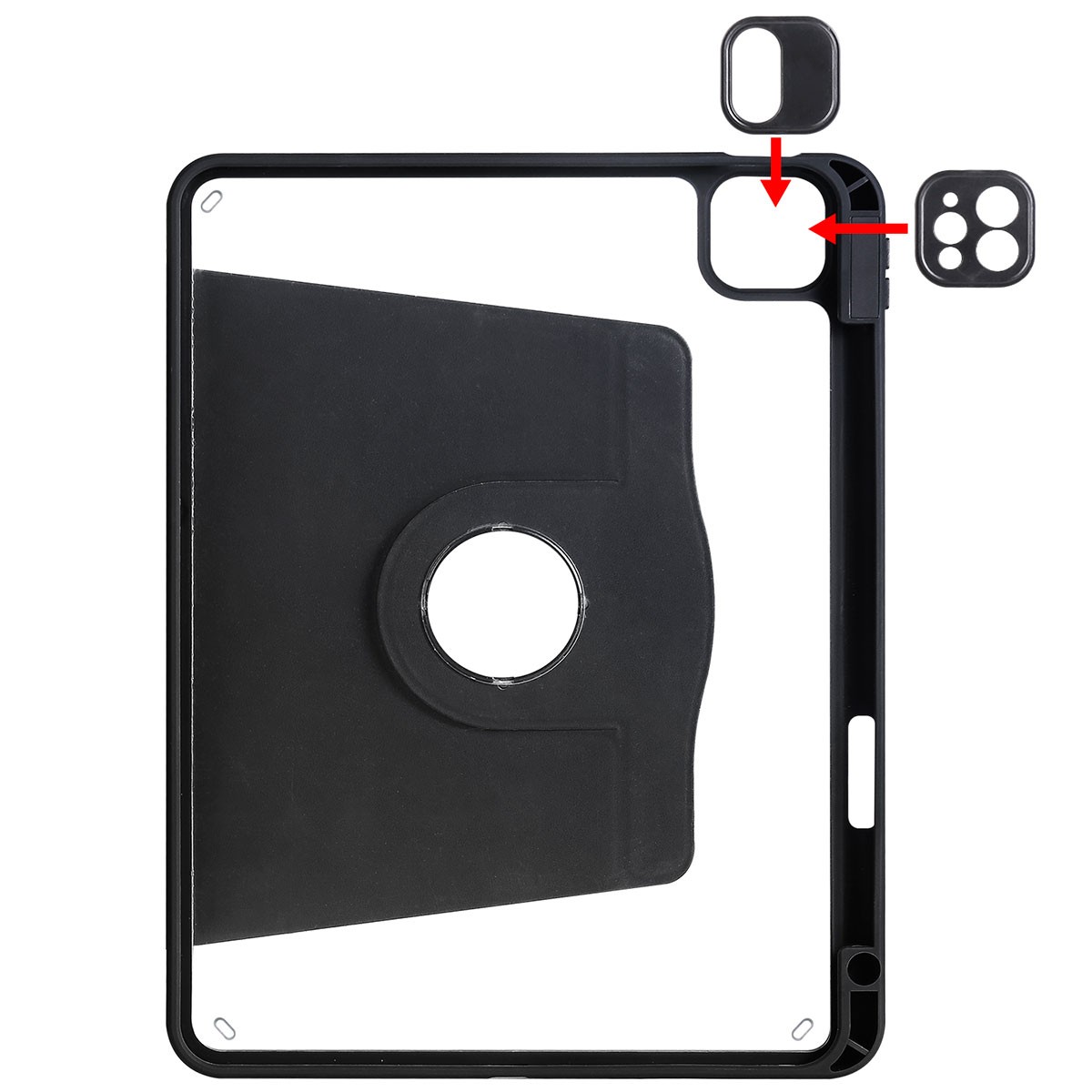 iPad Pro 11 2020 (2.Nesil)  Zore Termik Kalem Bölmeli Dönebilen Standlı