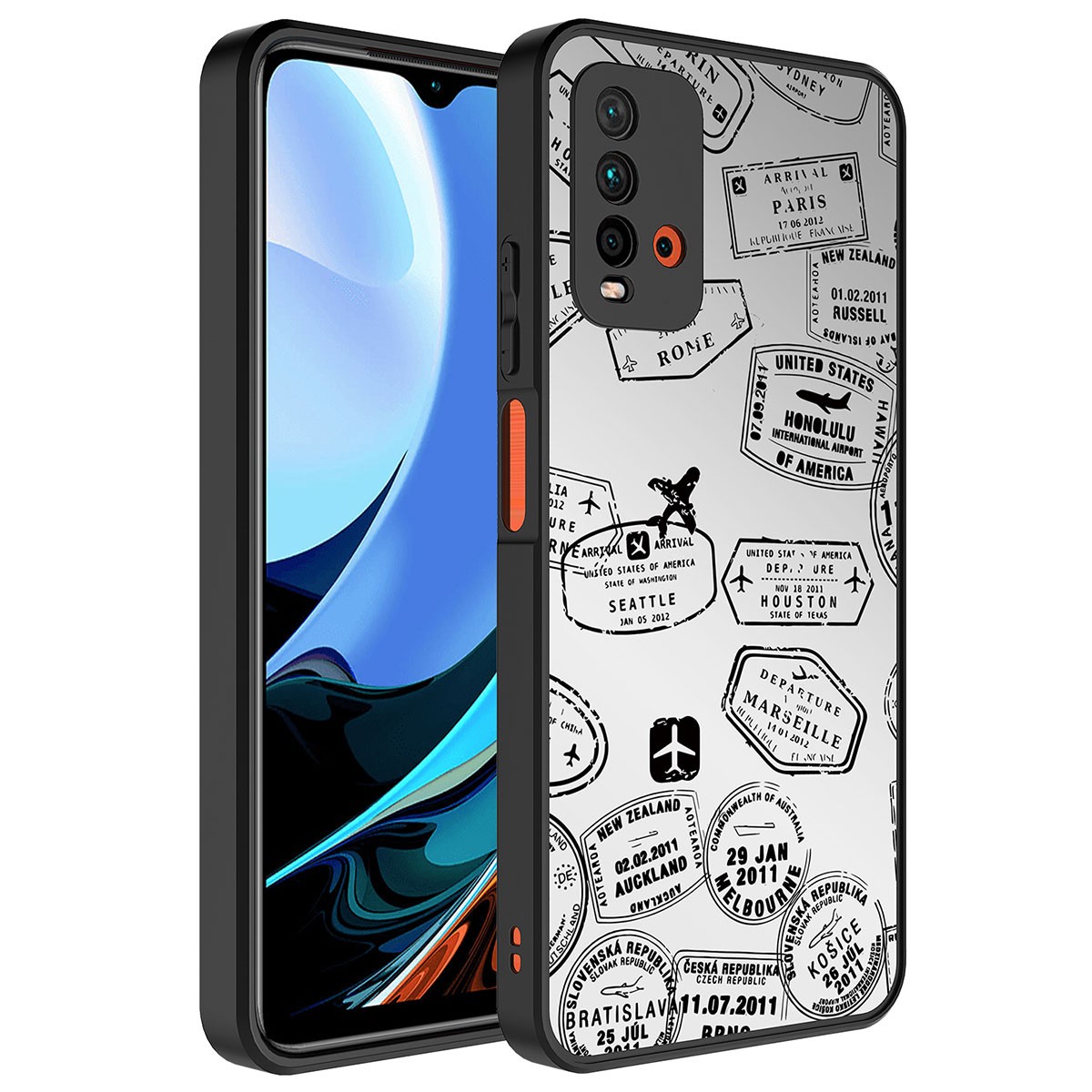 Xiaomi Redmi 9T Aynalı Desenli Kamera Korumalı Parlak Zore Mirror Kapak