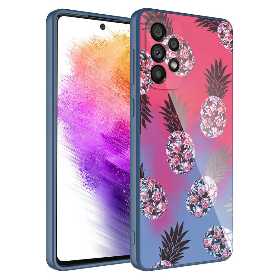 Galaxy A52 Kamera Korumalı Desenli Sert Silikon Zore Epoksi Kılıf