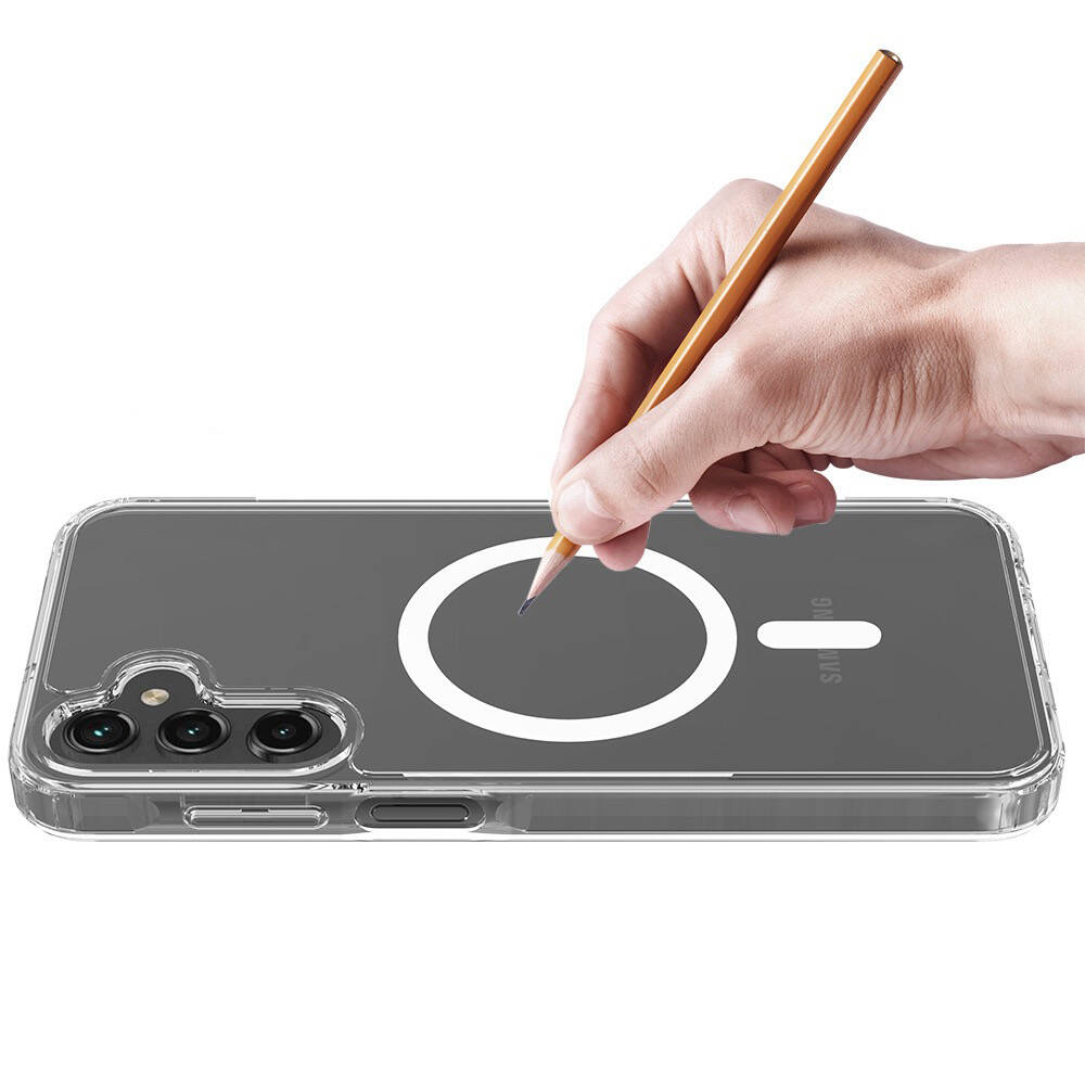Galaxy S24 Plus Magsafe Şarj Özellikli Şeffaf Sert PC Zore Embos