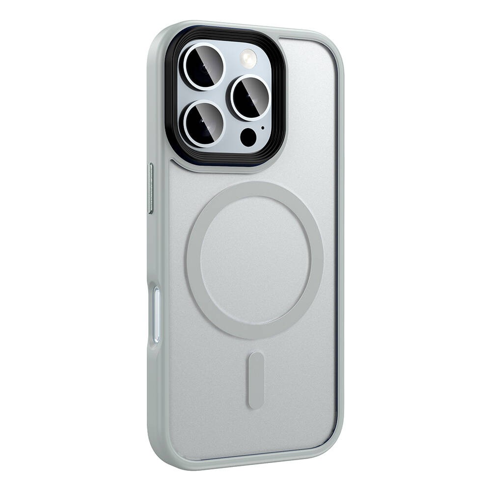 iPhone 16 Pro Kılıf Mat Arka Yüzey Wireless Şarj Özellikli Zore Flet Magsafe Kılıf
