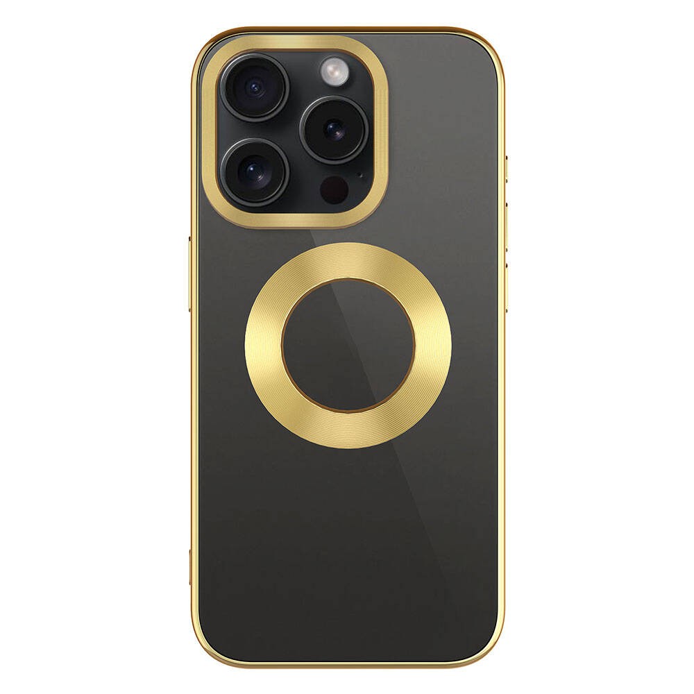 iPhone 15 Pro Tek Kamera Çerçeveli Logo Gösteren Zore Omega Kılıf