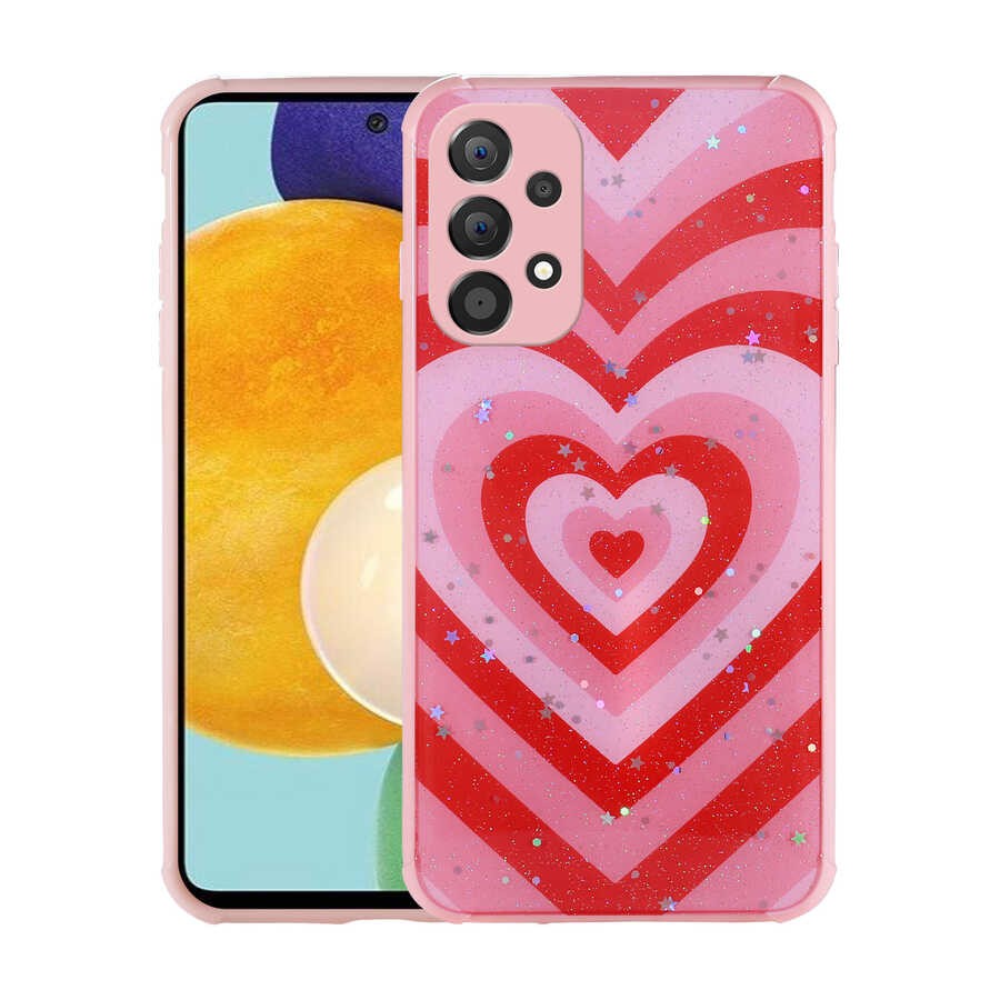 Galaxy A33 5G Simli Desenli Kamera Korumalı Parlak Zore Popy Kılıf