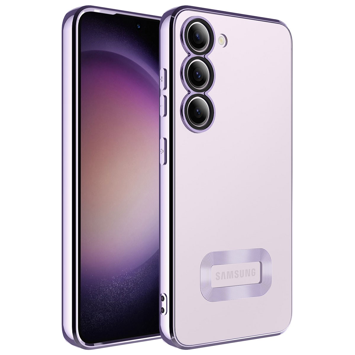 Galaxy S23 Plus Kamera Korumalı Logo Gösteren Zore Omega Kılıf