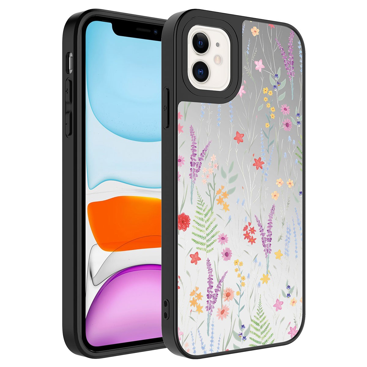 Mirrored Patterned Camera Protected Glossy Rona Mirror Case Compatible with iPhone 11