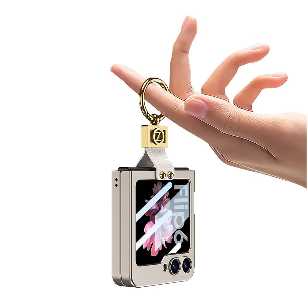 Galaxy Z Flip 6 Case Zore Z Letter Ring Cover