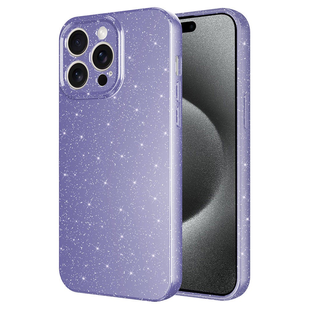 iPhone 15 Pro Max Kamera Korumalı Simli Lüks Zore Koton Kılıf