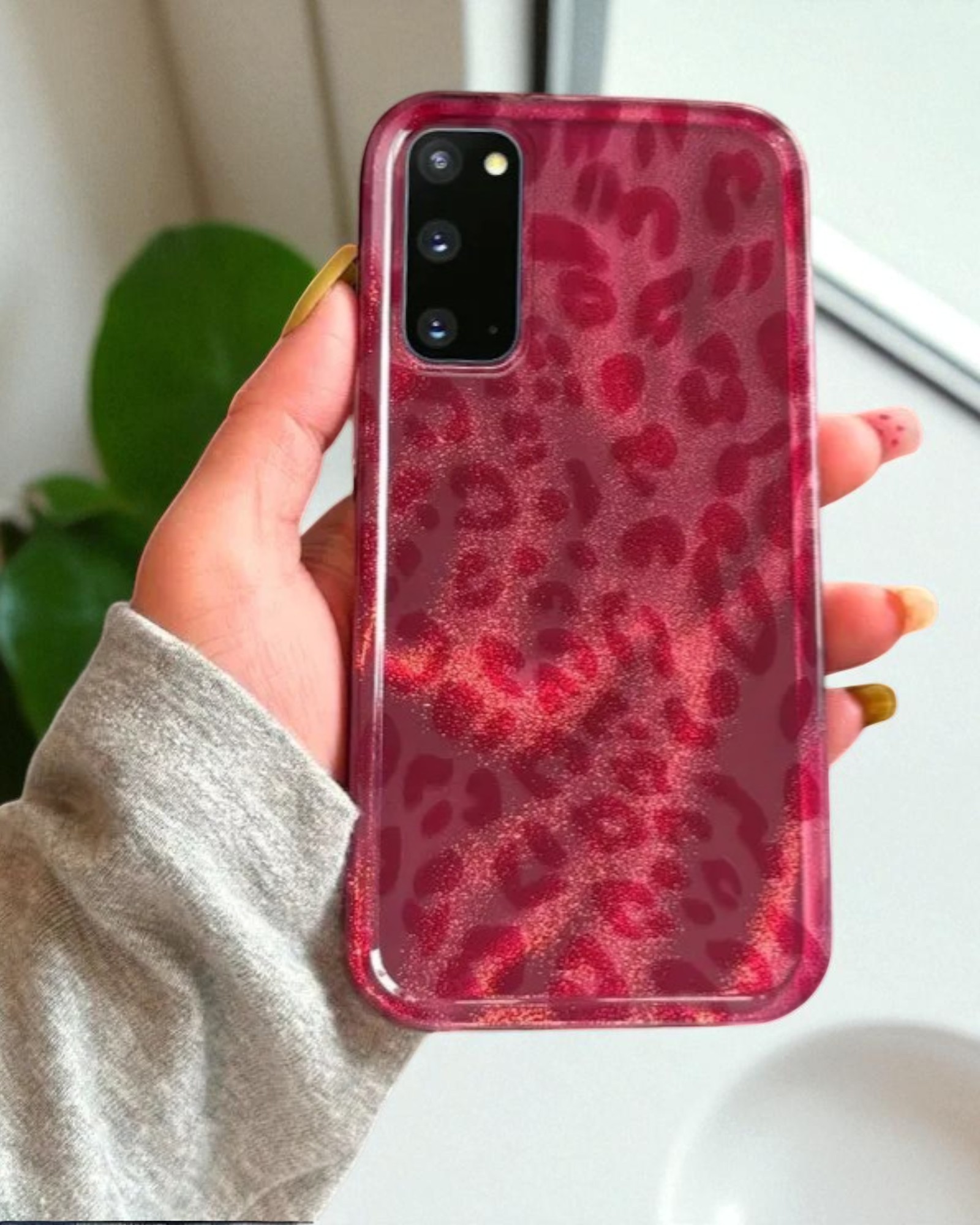 Samsung Galaxy S20 FE Uyumlu Leopar Desenli Zebana Luxe Silikon Kılıf