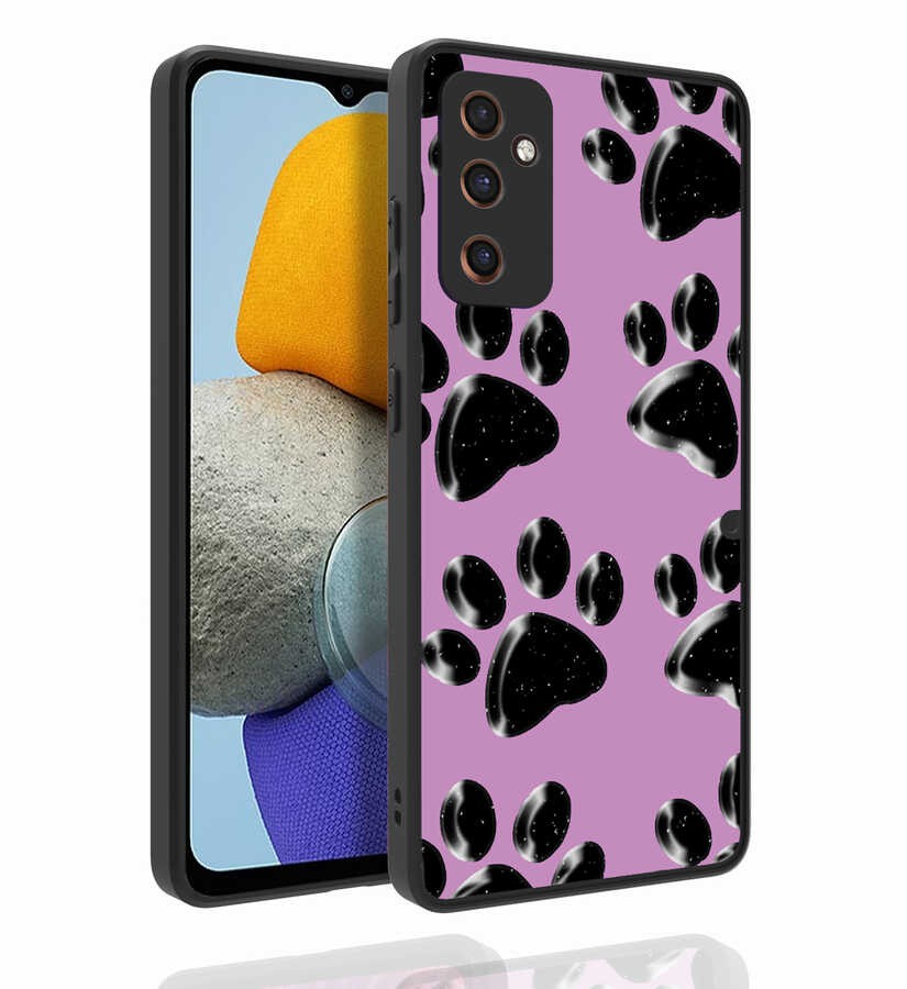 Galaxy M23 Desenli Kamera Korumalı Parlak Zore Nora Kapak