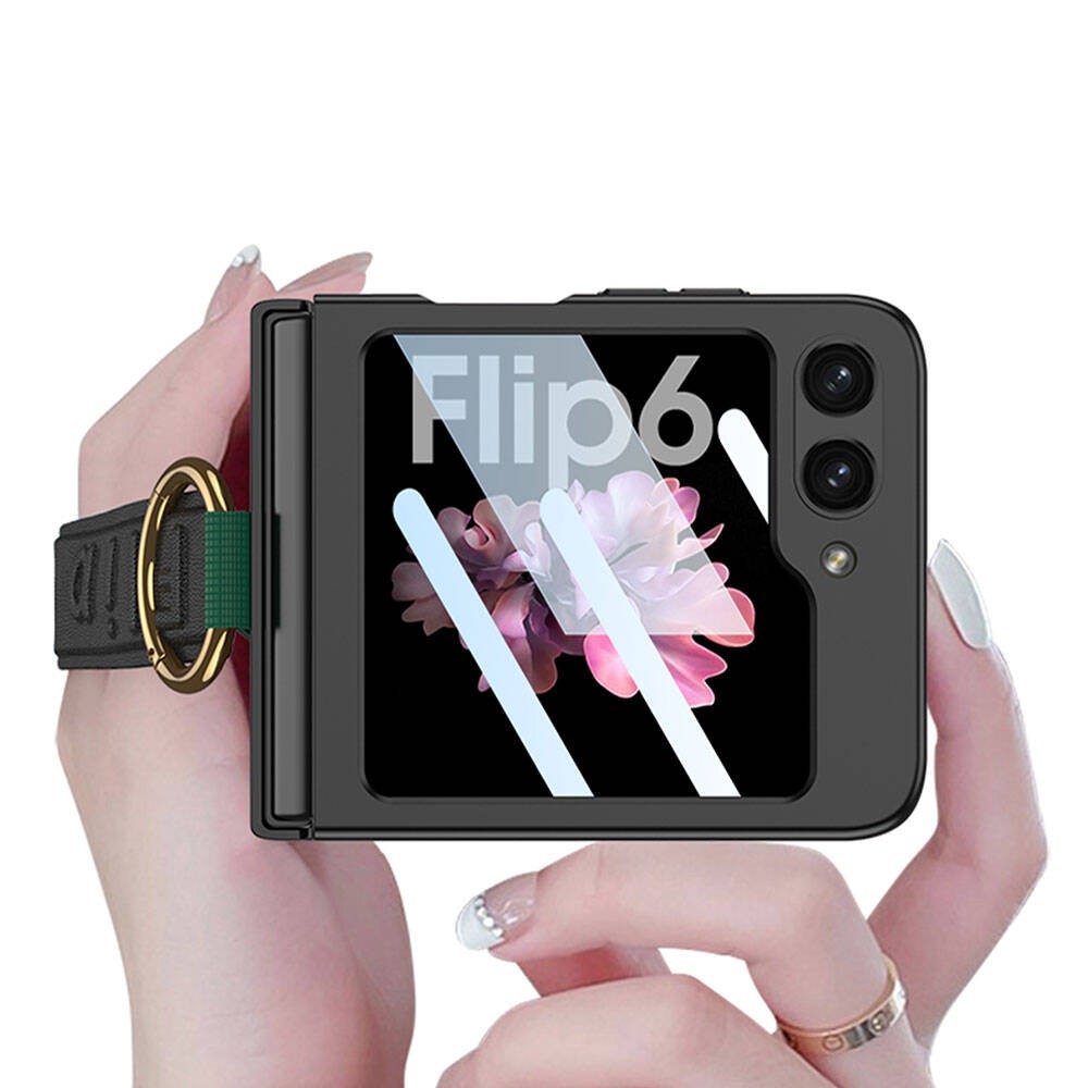 Galaxy Z Flip 6 Kamera Korumalı Yüzüklü Zore Flip Ring Kıpta