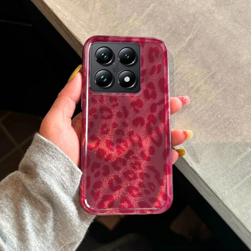 Xiaomi Mi 14T Uyumlu Leopar Desenli Zebana Luxe Silikon Kılıf