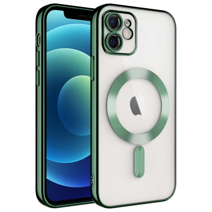 iPhone 12 Kılıf Kamera Korumalı Magsafe Wireless Şarj Özellikli Zore Demre Kılıf