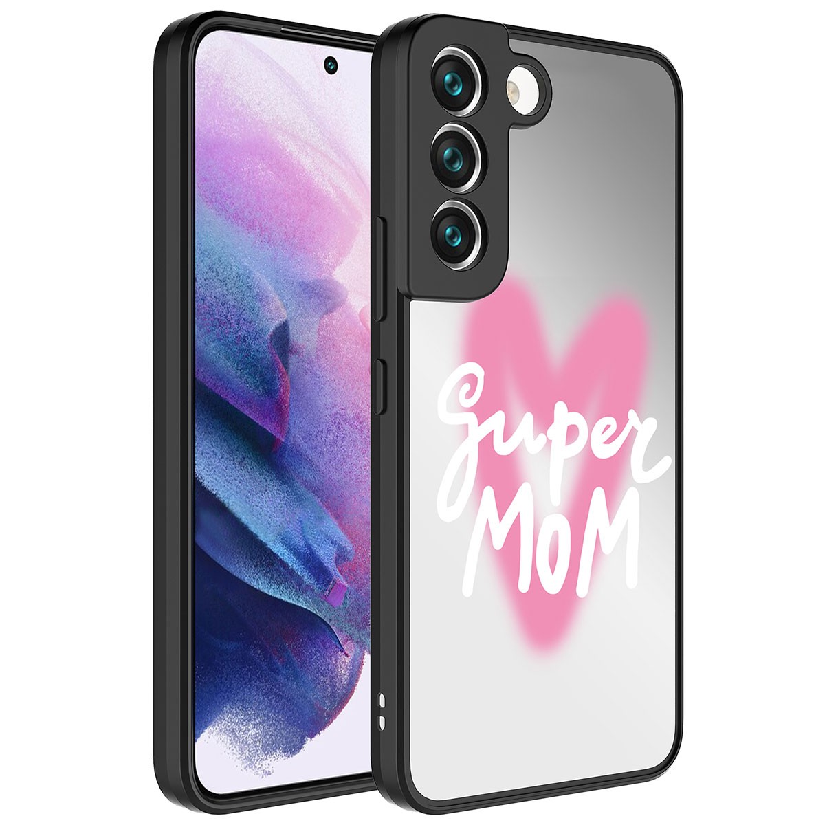 Galaxy S21 FE Aynalı Desenli Kamera Korumalı Parlak Zore Mirror Kapak