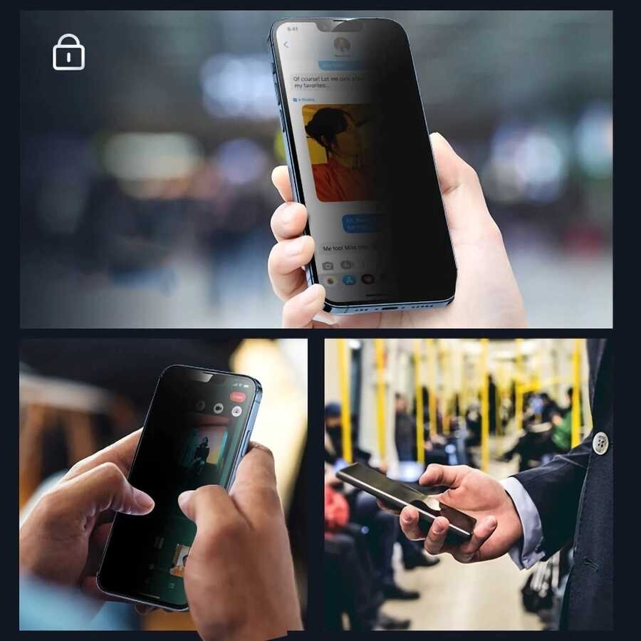 iPhone 15 Plus Hayalet Ekran Koruyucu Davin Privacy Seramik Ekran Filmi