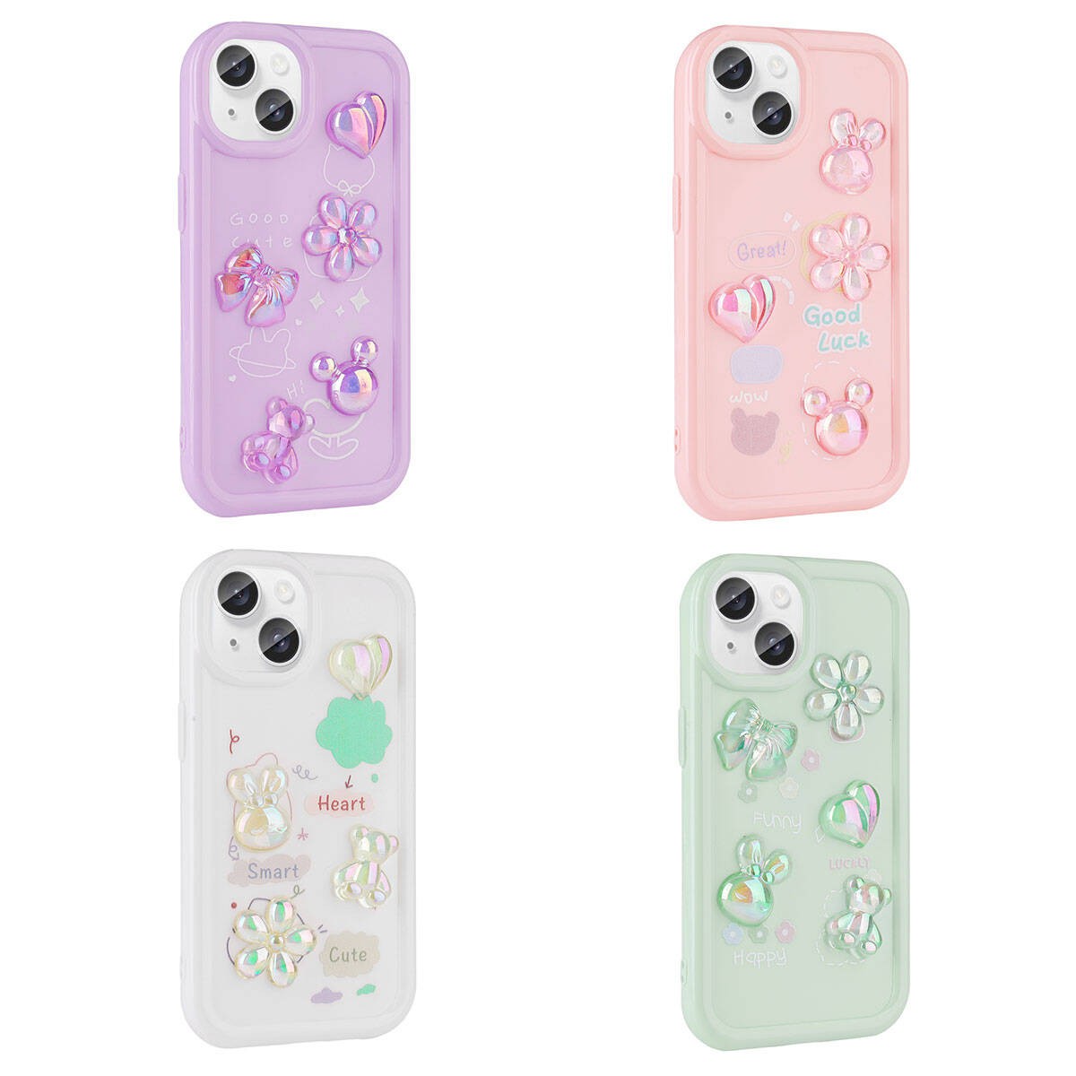 Shiny Rona Toys Silicone Case with Relief Figure Compatible with iPhone 15 Plus