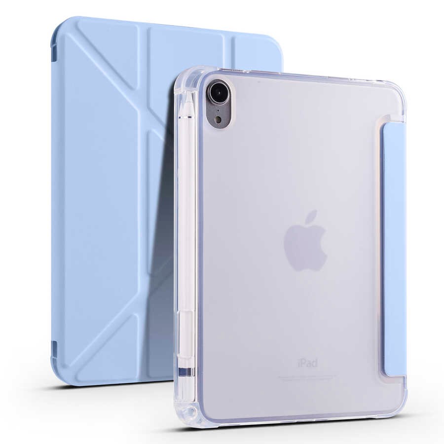 iPad Mini 2021 (6.Nesil)  Zore Tri Folding Kalem Bölmeli Standlı